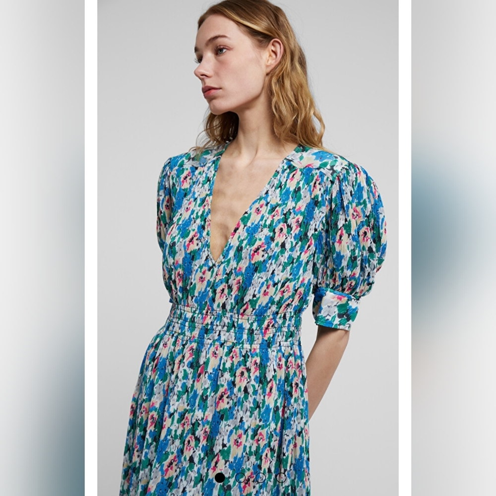 SEXY GANNI V-NECK MIDI DRESS